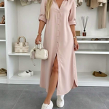 Teresa – Vestido Fluido de Fenda