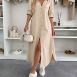 Teresa – Vestido Fluido de Fenda