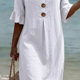 Vestido casual feminino.
