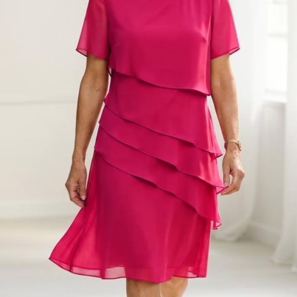 Juliette – Vestido Elegante Fluido com Folhos