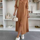 Teresa – Vestido Fluido de Fenda