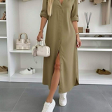 Teresa – Vestido Fluido de Fenda