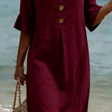 Vestido casual feminino.
