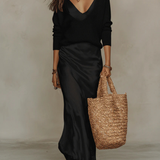 Elena - Vestido Midi em Cetim