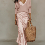 Elena - Vestido Midi em Cetim