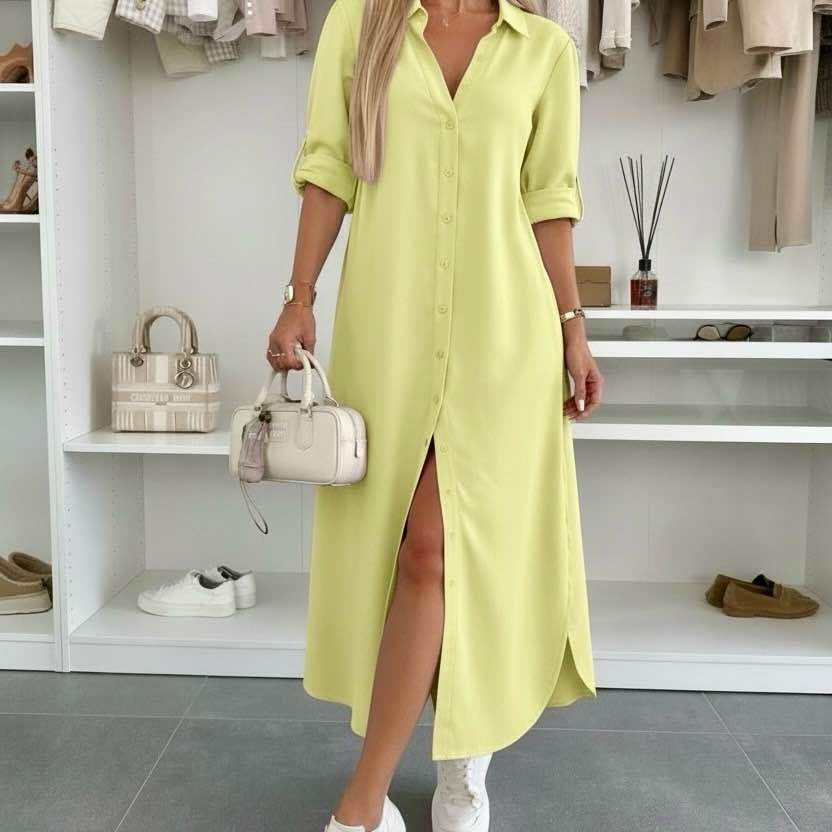 Teresa – Vestido Fluido de Fenda