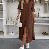 Teresa – Vestido Fluido de Fenda