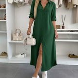 Teresa – Vestido Fluido de Fenda