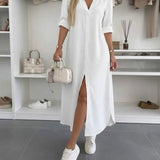 Teresa – Vestido Fluido de Fenda