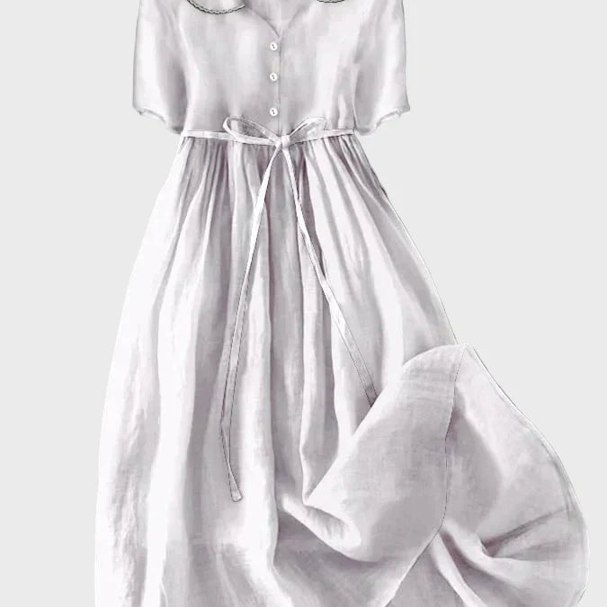 Vestido Clássico com Botões