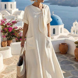 Flor - Vestido Elegante com Bolsos