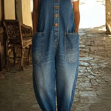 LENNA | JARDINEIRA EM DENIM DE ALGODÃO VINTAGE