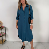 Teresa – Vestido Fluido de Fenda