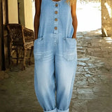 LENNA | JARDINEIRA EM DENIM DE ALGODÃO VINTAGE